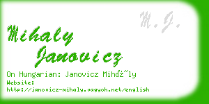 mihaly janovicz business card